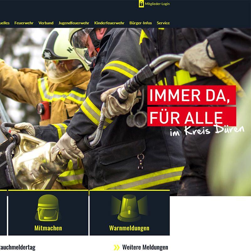 Internetagentur Düren - Teaser Webseite Kreisfeuerwehrverband Düren